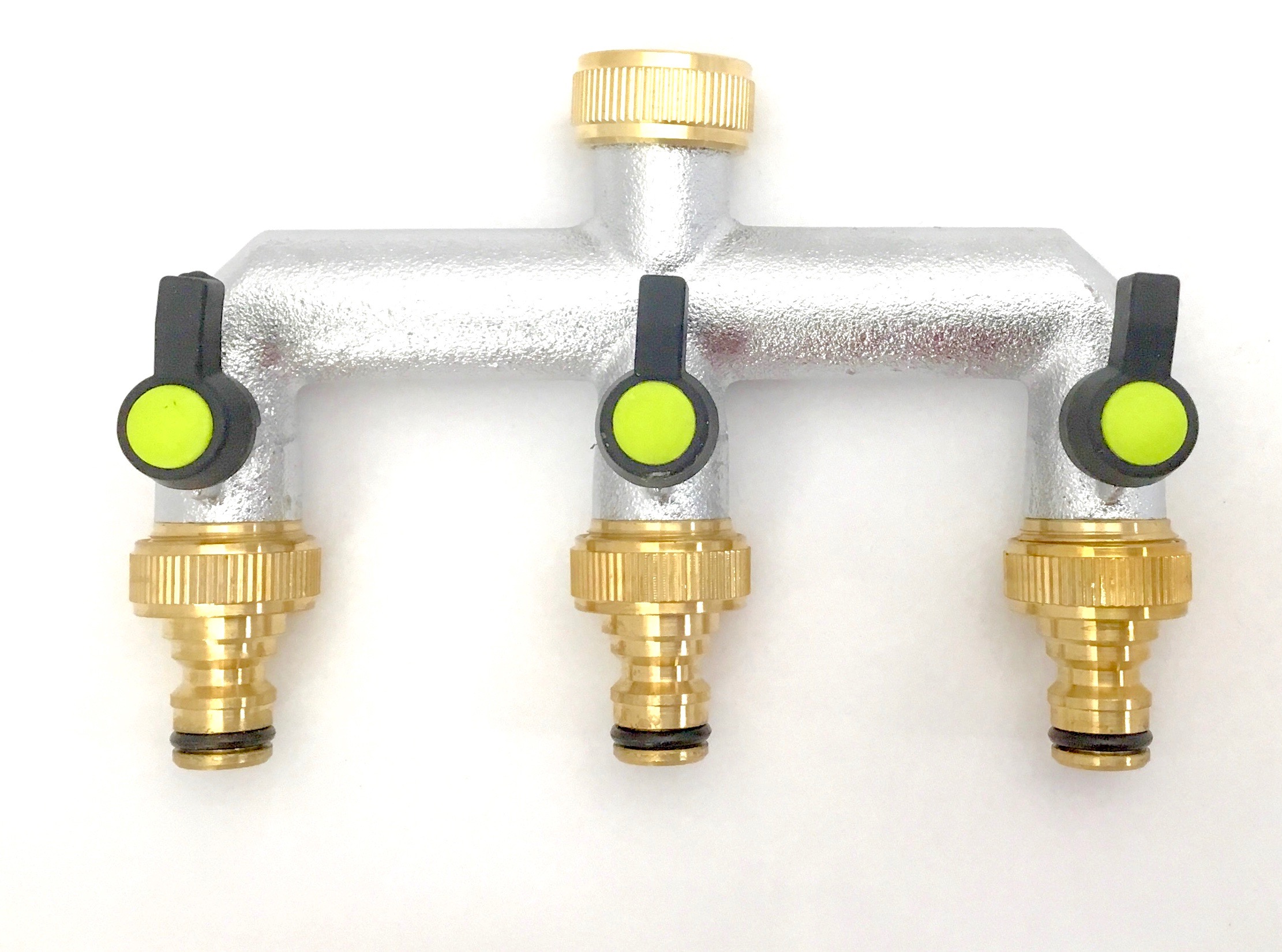 Three Hose Connection for Timers onto Garden Taps