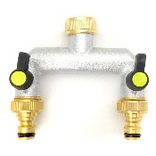 Two-way Brass Garden Tap Connection